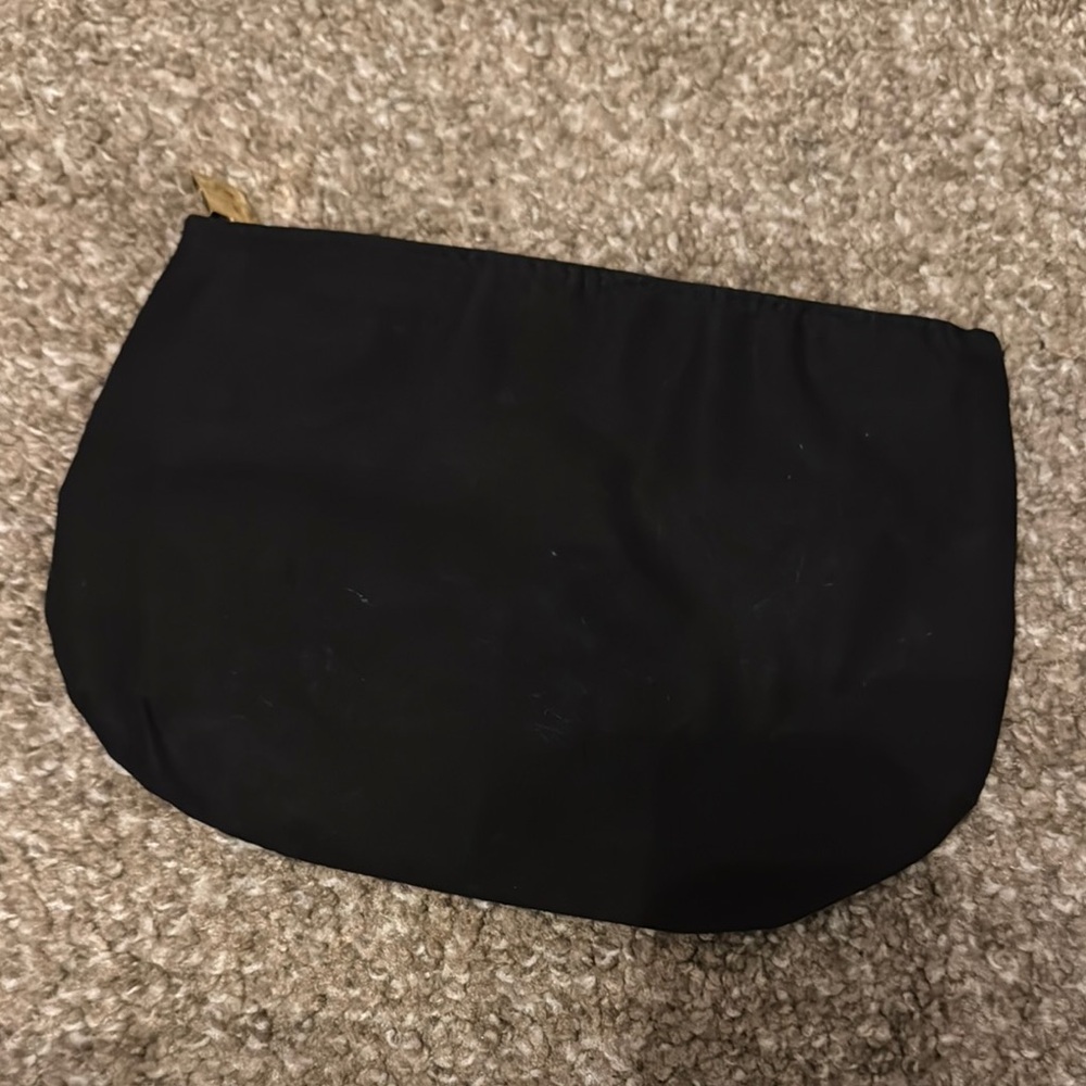 Yves Saint Laurent Black Cosmetic Pouch with Gold Logo - Picture 5 of 6